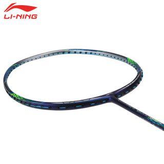 李宁（LI-NING）全新 风动8000D 羽毛球拍单拍风动导流全碳素刘雨辰比赛用拍 速度型 蓝银