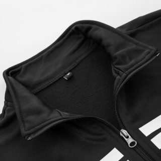 卡帝乐鳄鱼（CARTELO）长袖套装男士2019年春季新品卫衣韩版立领休闲两件套运动服 黑色 3XL
