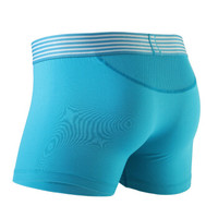 UM25 内衣棉莫单向导湿装腰平角裤高腰带款莫代尔中腰男士内裤 蓝绿色 175/M UM23AH1 (蓝色、175/M、平角裤、莫代尔)