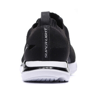 LI-NING 李宁 超轻十五男子一体织减震轻质跑鞋 跑步系列 ARBN009-2  标准黑/标准白 43.5