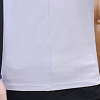 猫人（MiiOW）男士T恤时尚休闲百搭纯色V领套头长袖T恤D305-1-8313灰色3XL