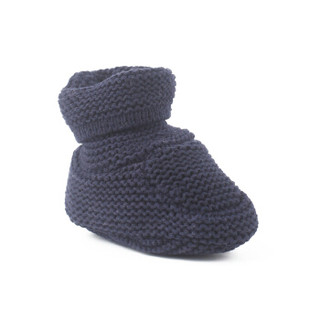 Gap旗舰店 婴儿 纯色柔软针织袜靴 宝宝毛线袜子鞋215599 男婴女婴 海军蓝色 3-6M