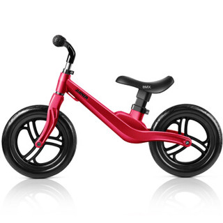 健儿儿童自行车平衡车双轮滑步车无脚踏溜溜车玩具车 2-4岁小孩学步滑行车 JEPHC12A 酒红色