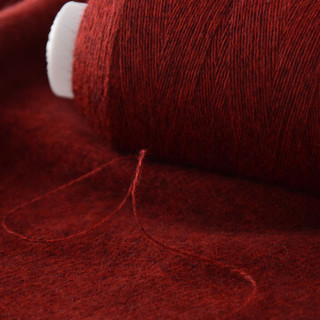 牧心 羊绒线 毛线 24/2中细线 手编机织均可 婴儿宝宝毛线 围巾线Z01 红夹花