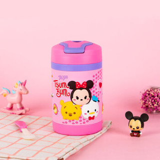 Disney 迪士尼 WD-3343 304不锈钢焖烧杯 450ml 粉色