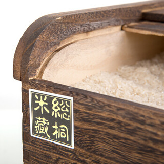 唐宗筷 米桶 储米箱 单层桐木米箱送量杯 10KG容量 C6531