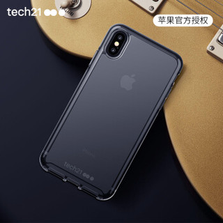 Tech21苹果新品iphone Xs 手机壳5.8英寸保护套 苹果X/XS通用 烟熏透明 摄像头保护 支持无线充电