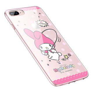 Hello Kitty iPhone8 plus/7Plus手机壳 苹果8plus卡通保护套 全包透明硅胶防摔软壳 欢喜美乐蒂