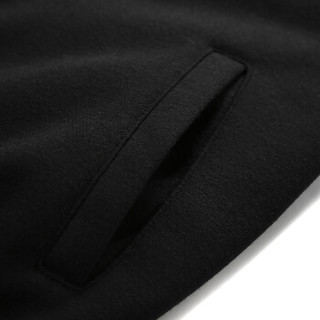 吉普盾 运动套装男2019春季新款青年休闲卫衣开衫外套潮流运动裤两件套 黑色 4XL