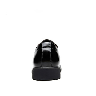 COSO 男士英伦商务休闲系带舒适加绒保暖正装皮鞋 C739-2 黑色 40