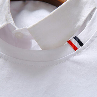 Miiow 猫人 T恤 男士时尚休闲条纹圆领套头长袖T恤  A003-TX03