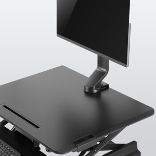 Brateck液晶电脑显示器支架 升降桌专用旋转显示屏臂 桌面单屏底座多功能人体工程学17-32英寸 LDT21-C01