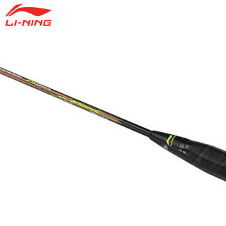 李宁（LI-NING）全新 能量75D 羽毛球拍单拍能量聚合全碳素 傅海峰比赛用拍 速度进攻型 流光绿