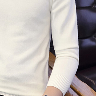 金盾（KIN DON）毛衣 新款男士潮流翻领针织衫211-1-M9150白色L