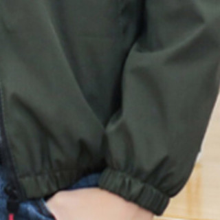 俞兆林（YUZHAOLIN）夹克 男士时尚简约连帽条纹长袖夹克外套B227-6127军绿色3XL