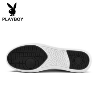 PLAYBOY 花花公子 韩版时尚休闲男靴小白鞋保暖防水防滑  白色 -加绒 39 DA75225-1