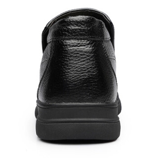 Poitulas 波图蕾斯 加绒保暖男靴子英伦套脚商务正装休闲棉鞋 9280 黑色 38