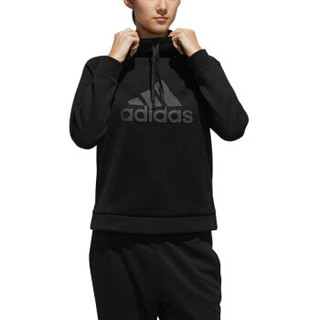 adidas 阿迪达斯 女子 型格系列 CREW MESH BOS 运动 套头衫 DT2366 黑色 M码