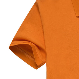 卡帝乐鳄鱼(CARTELO)短袖T恤男女情侣款棉翻领商务休闲纯色男装t恤POLO衫 KFT0812 橙色 XL