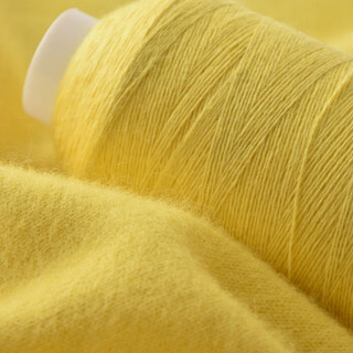牧心 羊绒线 毛线 24/2中细线 手编机织均可 婴儿宝宝毛线 围巾线Z01 正黄色