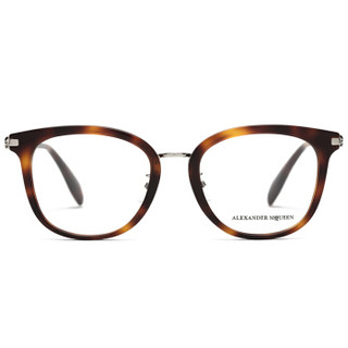 亚历山大·麦昆Alexander McQueen eyewear女性光学镜架 光学镜架 AM0176O-002 哈瓦那色镜框 53mm