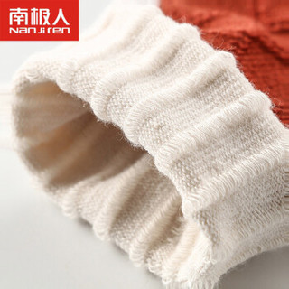 南极人 儿童袜子男女童透气棉袜拼色堆堆袜5双装 拼色堆堆袜 L(适合4-6岁)
