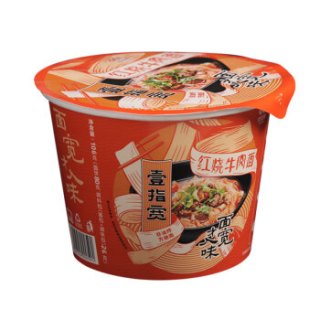 商品玖玖爱壹指宽系列红烧牛肉面106g*12桶整箱泡面非油炸方便面