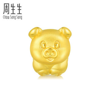 周生生 CHOW SANG SANG 黄金足金Charme串珠系列小猪转运珠 90705C
