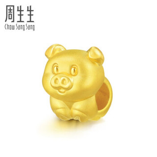 周生生 CHOW SANG SANG 黄金足金Charme串珠系列小猪转运珠 90705C