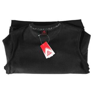 PEAK 匹克 篮球文化系列 男款圆领抓毛保暖舒适卫衣时尚运动上衣 DF684021 黑色 L码