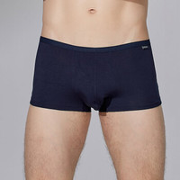 COSMOESQUIRE 都市锋尚 内裤男19新品平角裤四角短裤简约男性无痕潮男款男士内裤组合4条装 BK8K09 深蓝/浅灰/黑/浅灰XXL (黑色、XXL、平角裤、粘纤)