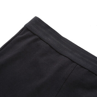 ordifen 欧迪芬 男士内裤2条装纯色棉质裤衩中腰平角裤性感无痕内裤 XK8418 黑色+青石灰 XL