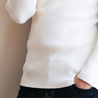 金盾（KIN DON）毛衣 新款男士高领纯色打底衫A046-7206米白色M