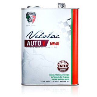 意狼(Velotac) 全合成机油润滑油5W-40 4L 酯类增强型Auto V 系列汽车用品
