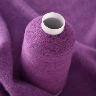 奥丝布莱特 羊绒线毛线 24/2中细线 手编机织均可 婴儿宝宝毛线 围巾线J03 紫夹花