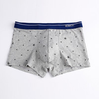 ROMON 罗蒙 男士内裤男中腰平角裤四角裤男式u凸短裤头宽腰弹力棉质4条混色装 M4062 经典条纹印花 3XL (经典条纹印花、XXXL、平角裤、棉)