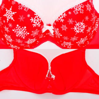 iadore 安朵 印花光面聚拢女内衣上托胸罩文胸 hb0660red 红色 75b