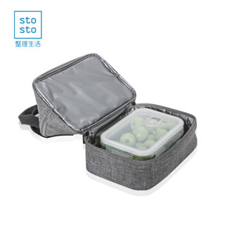 整理生活 便当包 手提防水饭盒袋 双层午餐包