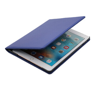 伟吉2018/2017款iPad平板壳保护壳 2018/2017款iPad 带笔槽单底皮套 平板保护套 蓝色