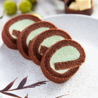 凯瑞美家(gastro bakery)冷加工糕点 巧克力薄荷蛋糕卷 120g/盒 糕点