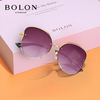 暴龙BOLON眼镜新款高清太阳镜女款不规则时尚墨镜BL7052A60