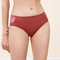 ordifen 欧迪芬 女士内裤 性感无痕内裤蕾丝低腰提臀女式底裤 XP8510 红褐色 XL
