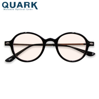 美国QUARK中老年老花镜防蓝光防紫外线防眩光漫射光护目镜玩手机玩电脑眼镜RD3008-C1 黑色 300