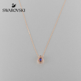 SWAROVSKI 施华洛世奇 耀眼水滴 蓝色仿水晶 Sparkling DC 项链女 专柜同款 时尚饰品 女友礼物 5465281