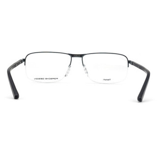 PORSCHE DESIGN保时捷 光学近视眼镜架 男款纯超轻商务眼镜框半框 P8317D蓝色镜框黑色镜腿58mm