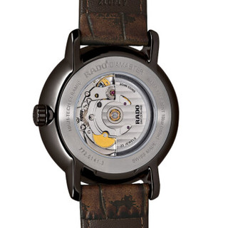 RADO瑞士雷达手表 钻霸系列男士皮制表带动力储存机械手表R14140026