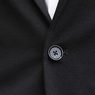 俞兆林（YUZHAOLIN）西服 男士时尚商务休闲单西装外套224-606黑色3XL