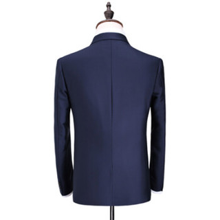 俞兆林（YUZHAOLIN）西服套装 男士时尚职业商务正装西服两件套D216-1701蓝色双扣M