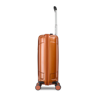AMERICAN 20英寸男女大容量行李箱红点奖纯PC耐磨设计登机箱 静音八轮TSA锁55G哑光橘色