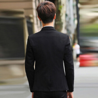俞兆林（YUZHAOLIN）西服 男士时尚商务休闲单西装外套224-606黑色2XL